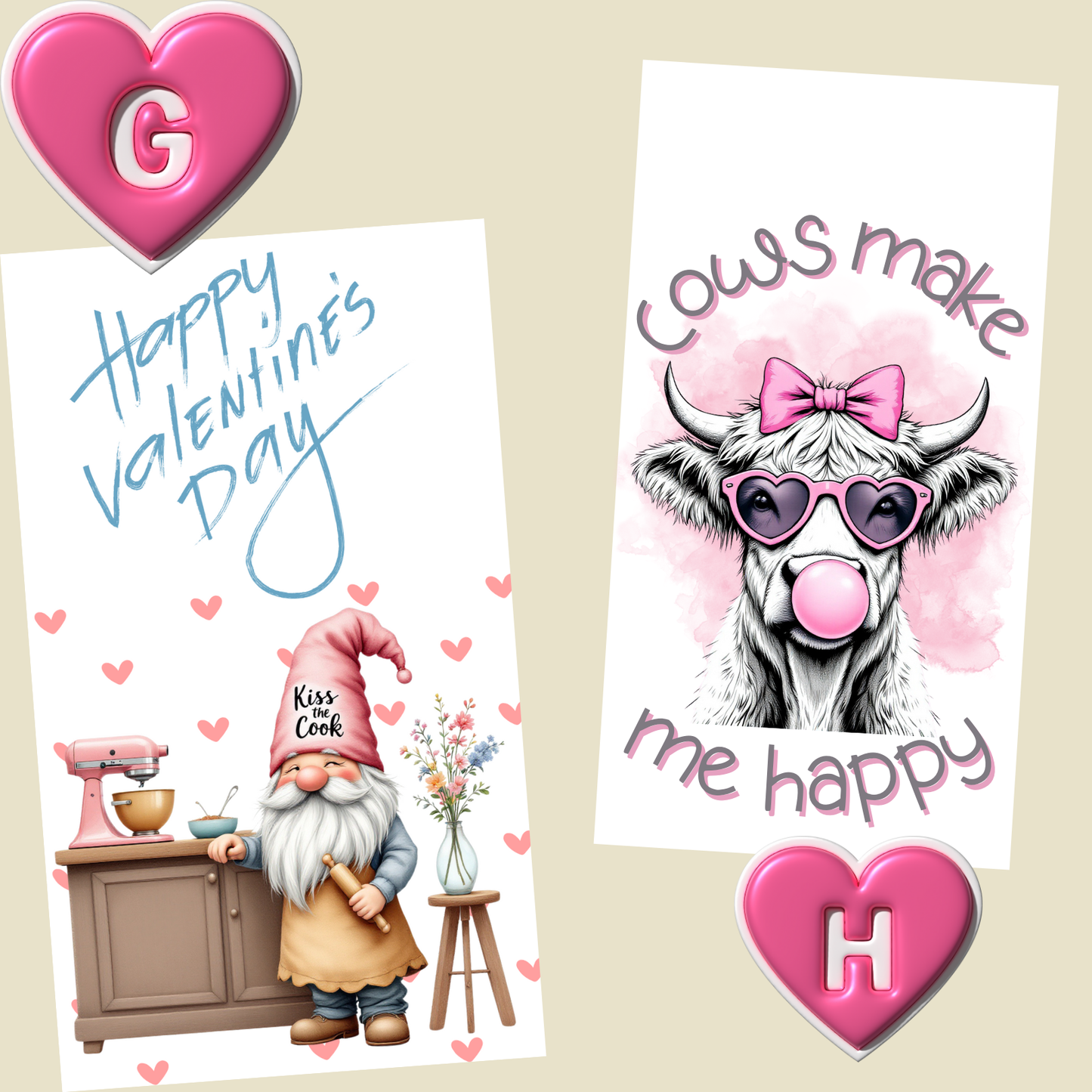 Valentine’s Day Tea Towels